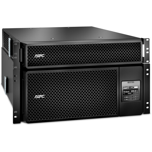 APC Smart-UPS SRT 6000VA RM - UPS (montaje en bastidor) - CA 208 V - 6000 vatios - 6000 VA - Ethernet 10/100, USB - conectores de salida: 17 - 6U - negro - con Transformador reductor de 208/240 V a 12 - Imagen 3