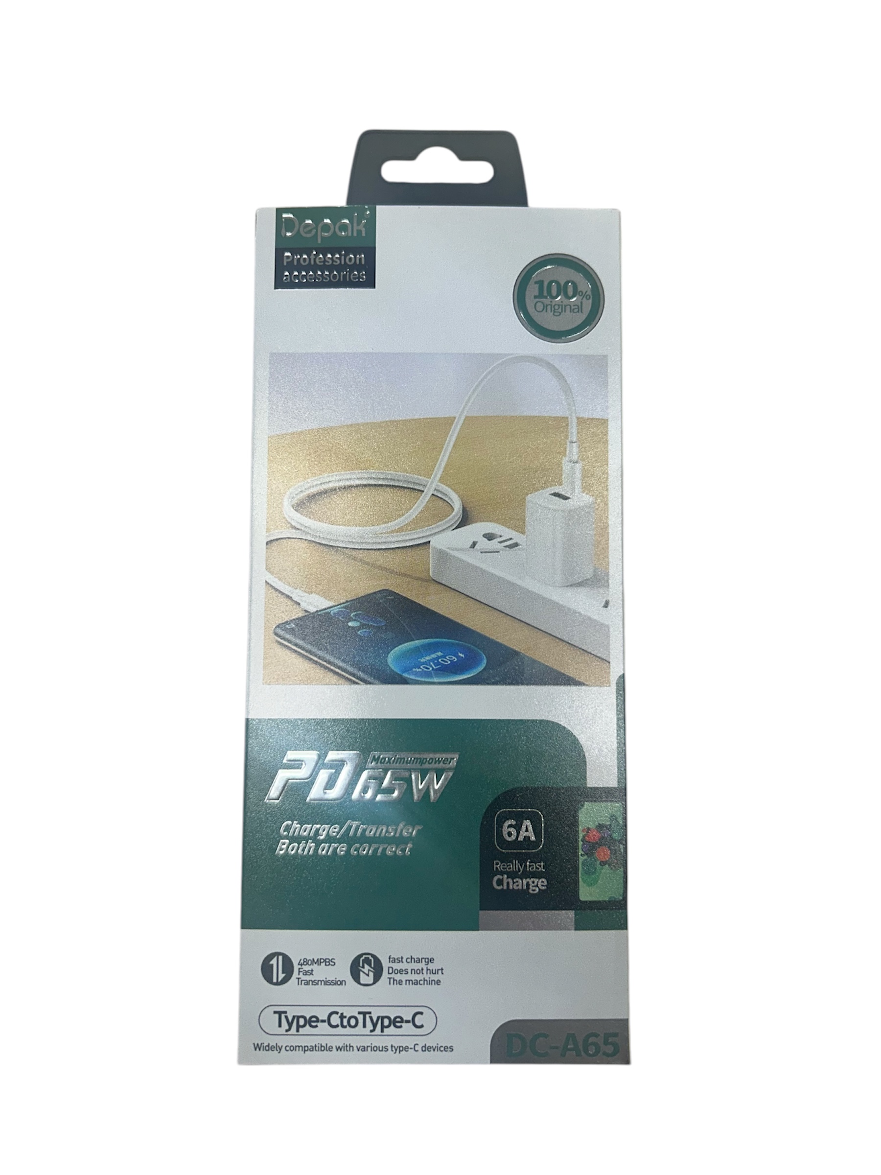 Cable Tipo C a Tipo C 65w DC-A65 - Imagen 2