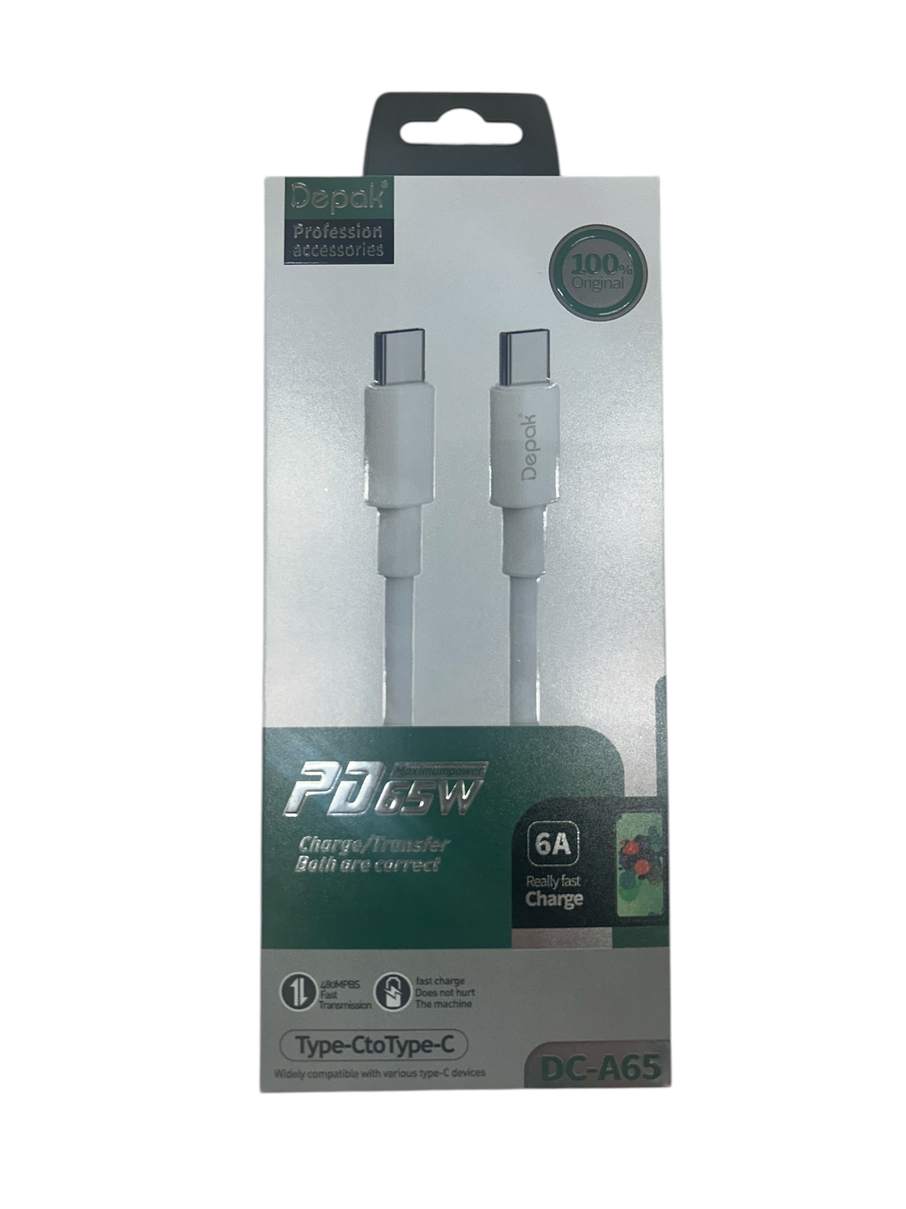 Cable Tipo C a Tipo C 65w DC-A65