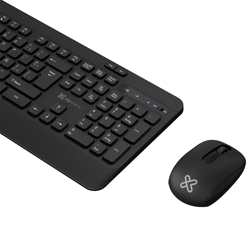 Klip Xtreme - Keyboard and mouse set - Spanish (Latin American) - Wireless - 2.4 GHz / Bluetooth - Black - Imagen 2