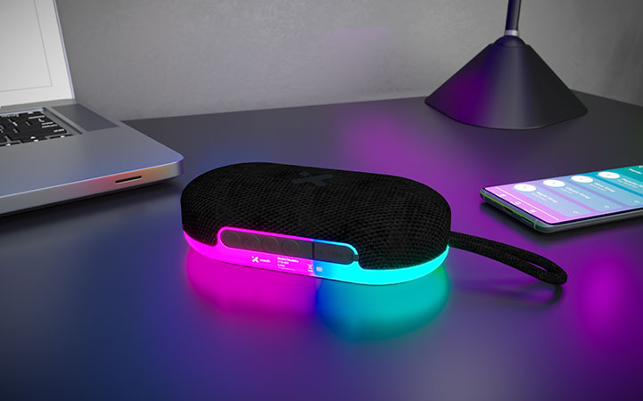 Xtech - Speaker - black with LED lights and magnetic base - BT 5W TWS XTS-607 - Imagen 2