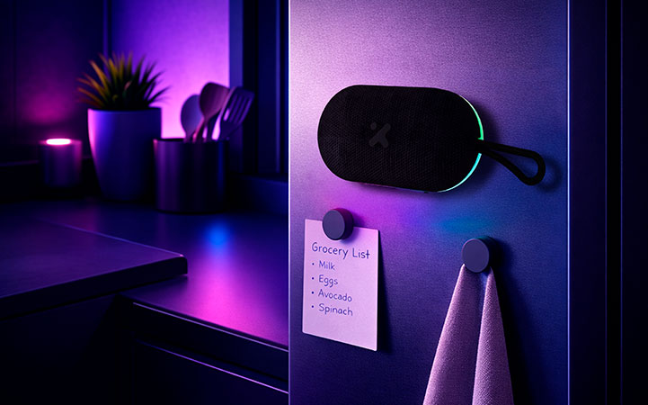 Xtech - Speaker - black with LED lights and magnetic base - BT 5W TWS XTS-607 - Imagen 3