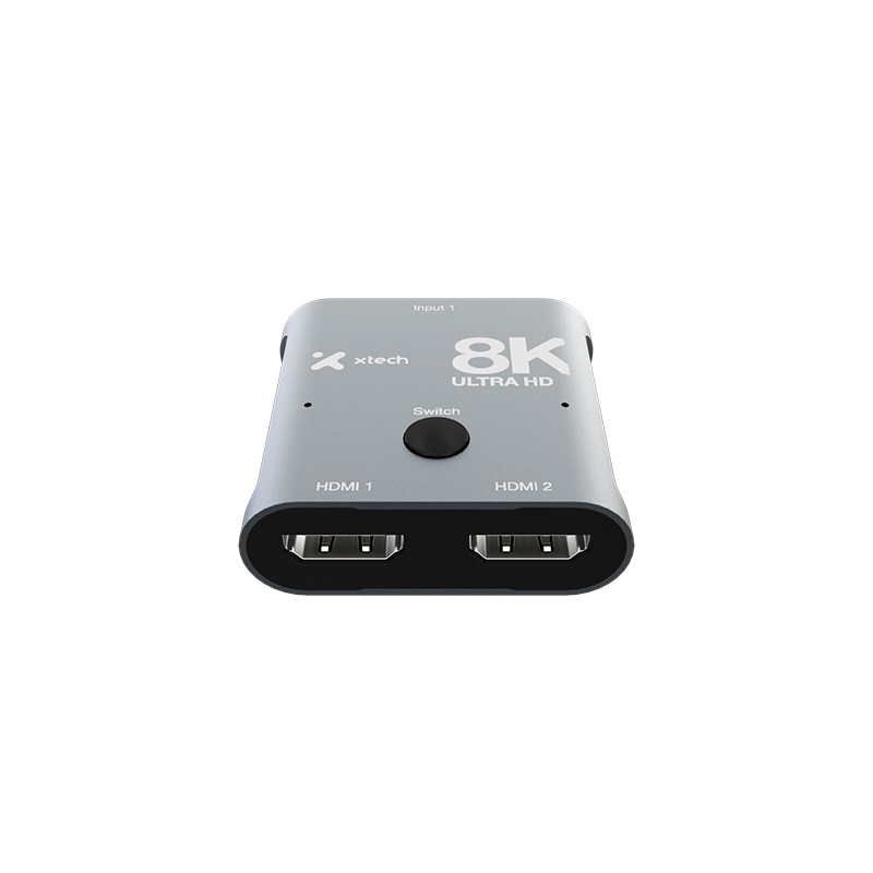 Xtech - 8K HDMI 2-Port Bidirectional Switch - Aluminum Alloy XHA-440