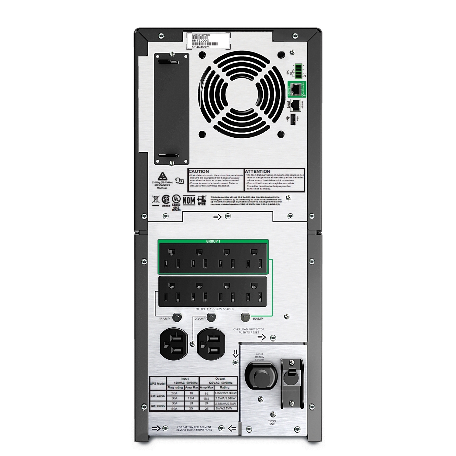 APC Smart-UPS - Surge protector - Line interactive - 2.7 kW - 3000 VA - 120 V - Run Time (Up To): 3 hours - NEMA L5-30P 50/60Hz- - Imagen 2