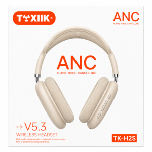 TOXIIK TK-H2S Audífonos Bluetooth 5.3 ANC Over-Ear Inalámbricos con Micrófono y Hasta 20 Horas de Batería