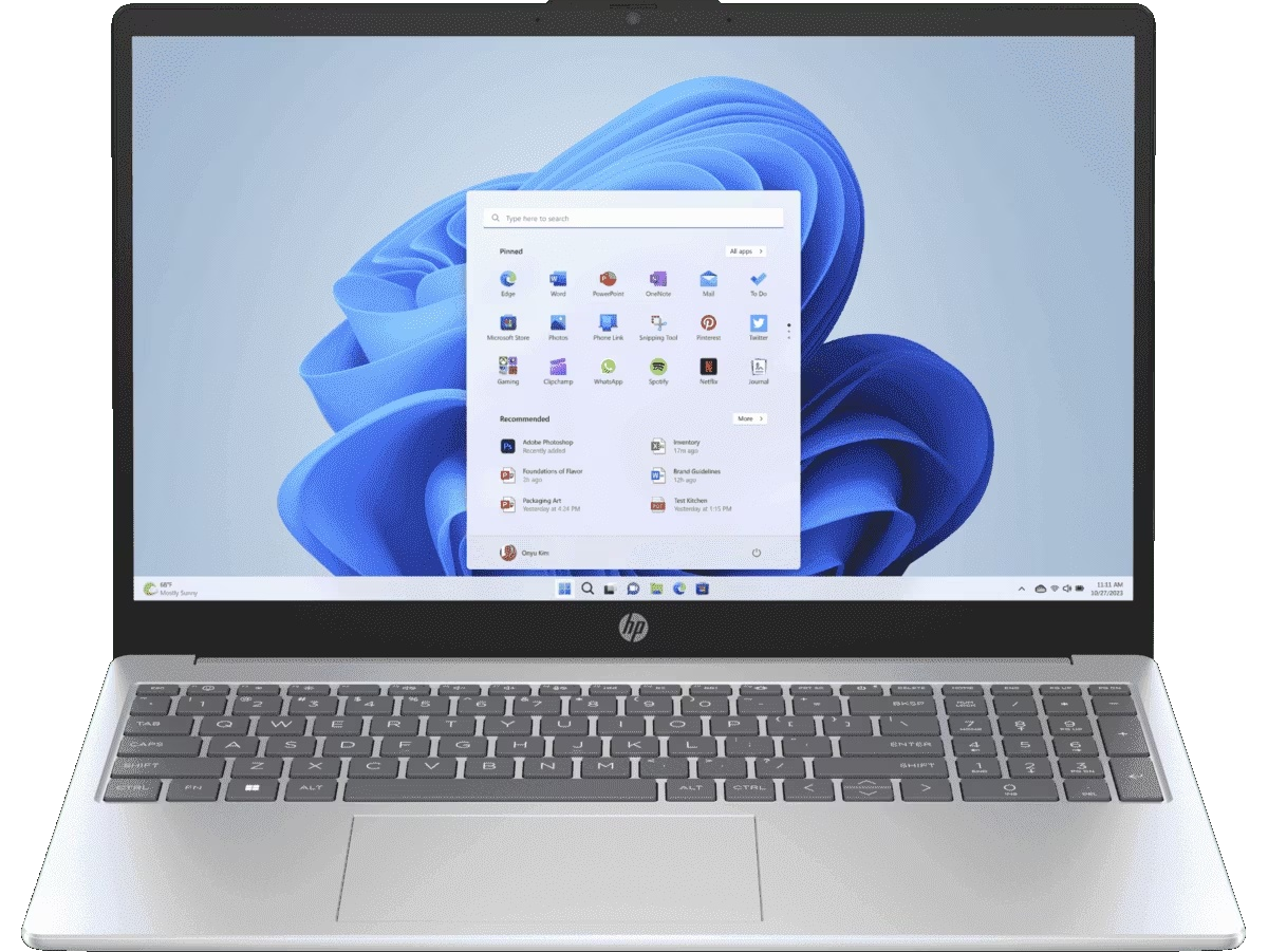 HP 15-fc0353la - Notebook - 15.6" - 1920 x 1080 - AMD Ryzen 5 7530U / 4.5 GHz - 8 GB - DDR4 SDRAM - 512 GB SSD - AMD Radeon Graphics - Windows 11 Home - Silver - Spanish - 1-year warranty