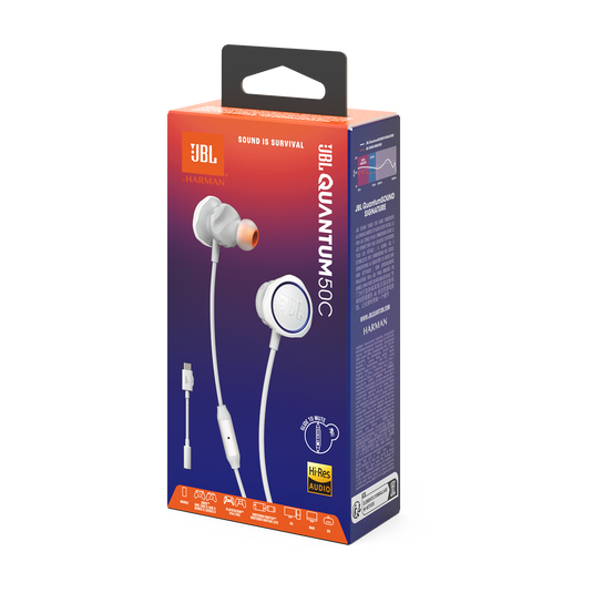 JBL - Headphones - Gaming Quantum 50 C White - Imagen 6