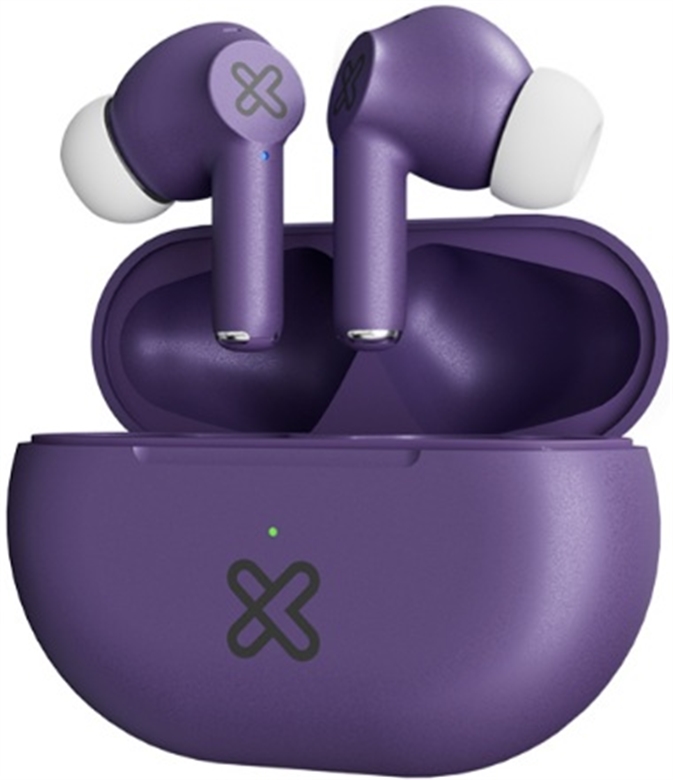 Klip Xtreme - True wireless earphones - Para Phone / Para Portable electronics / Para Tablet - Wireless - 17Hrs IPX Purple
