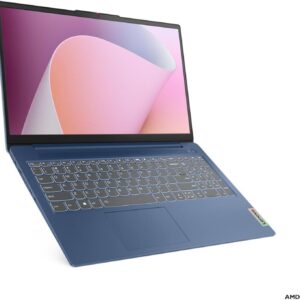 Lenovo IdeaPad 15AMN8 - Notebook - 16.6" - AMD Ryzen 5 40 / 4.8 GHz - DDR5 SDRAM - 16 GB - 512 GB SSD - AMD Radeon 610M Graphics - Windows 11 Home - Blue - 82XQ014LGJ