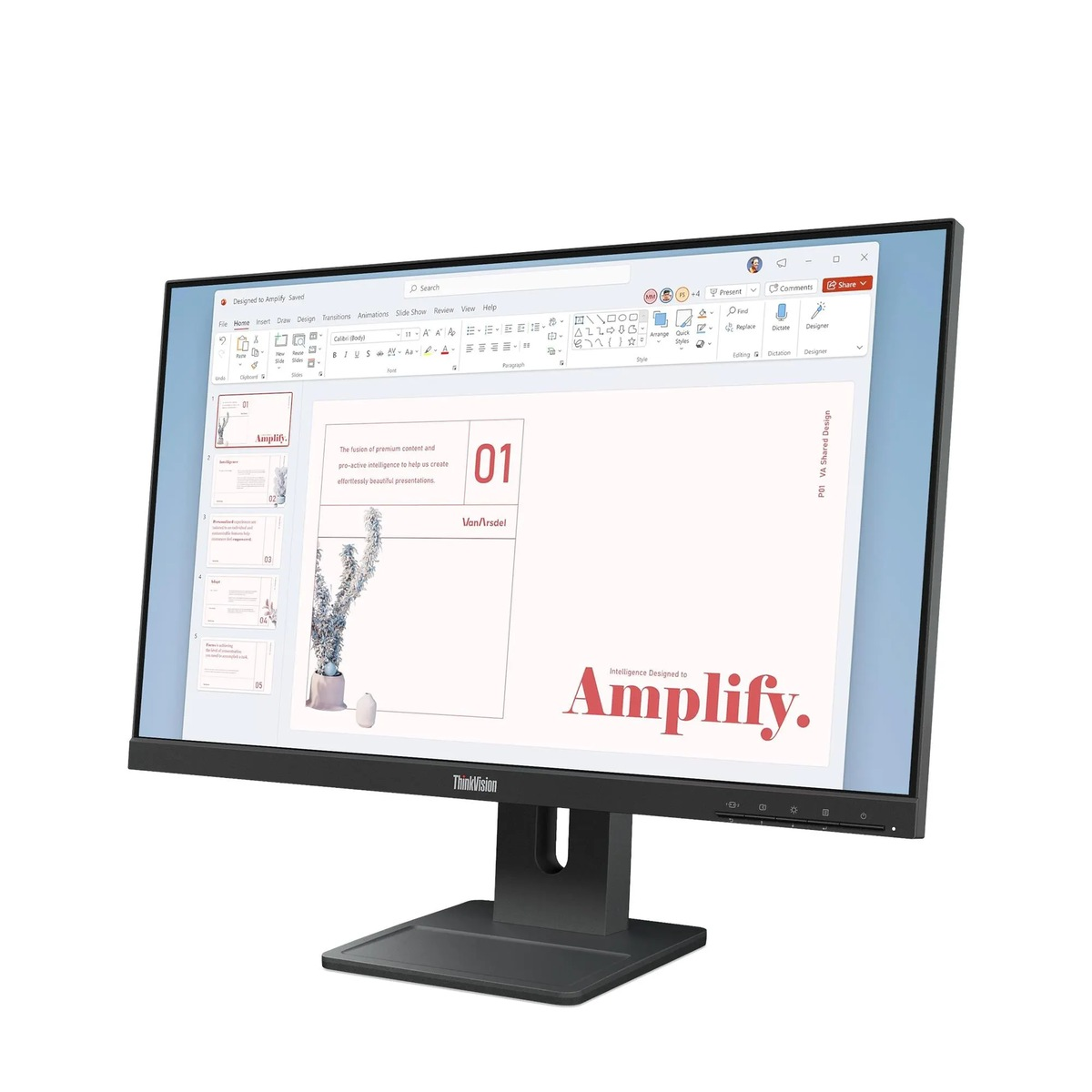 Lenovo ThinkVision E24-40 - 23.8" - 1920 x 1080 - DisplayPort / HDMI / VGA - 3-year limited warranty - Imagen 3