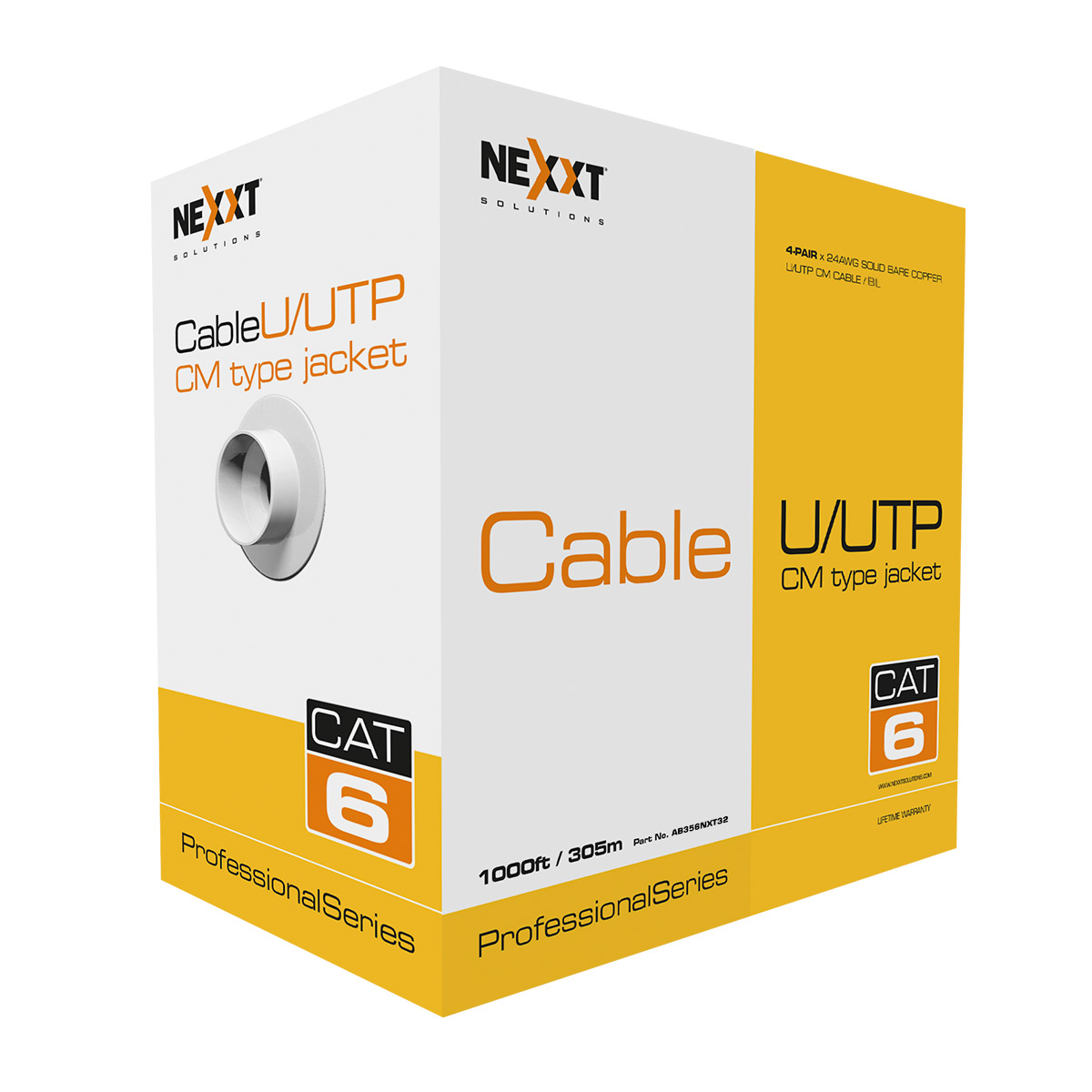 Nexxt Professional Cat6 UTP Cable 4P 24AWG CM 305m BL