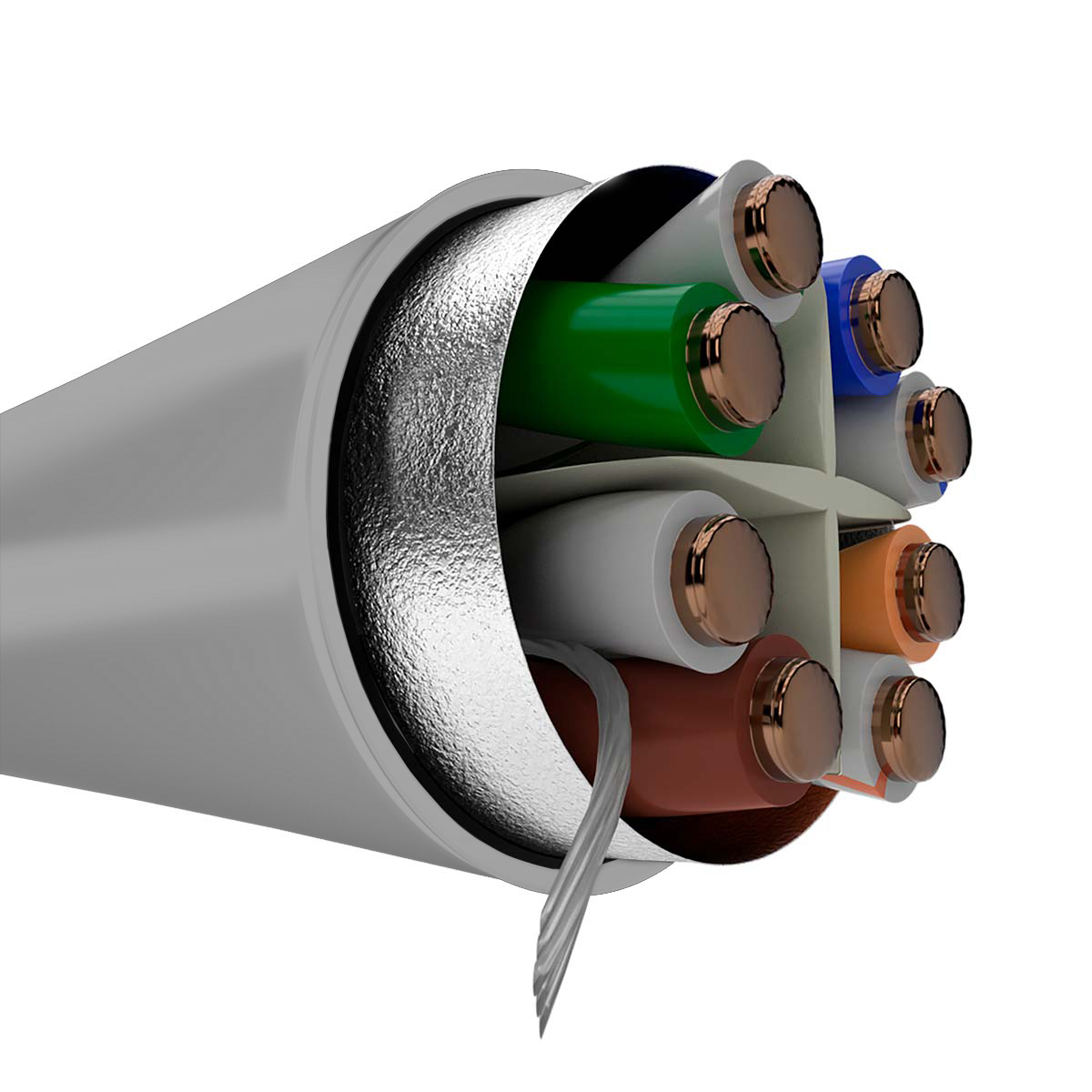 Nexxt Solutions - Bulk cable - FUTP - 305 m - Gray - FUTP LSZH-1 - Imagen 2