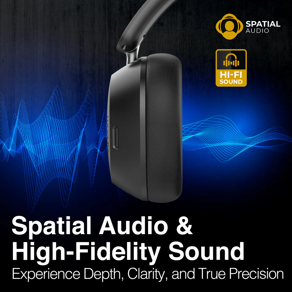 ULTIMATE SOUND SPATIAL - HYBRID Noise Cancellation & Spatial Audio Wireless Headphones - Multi-Point Connection - Hi-Definition Acoustics - Imagen 2