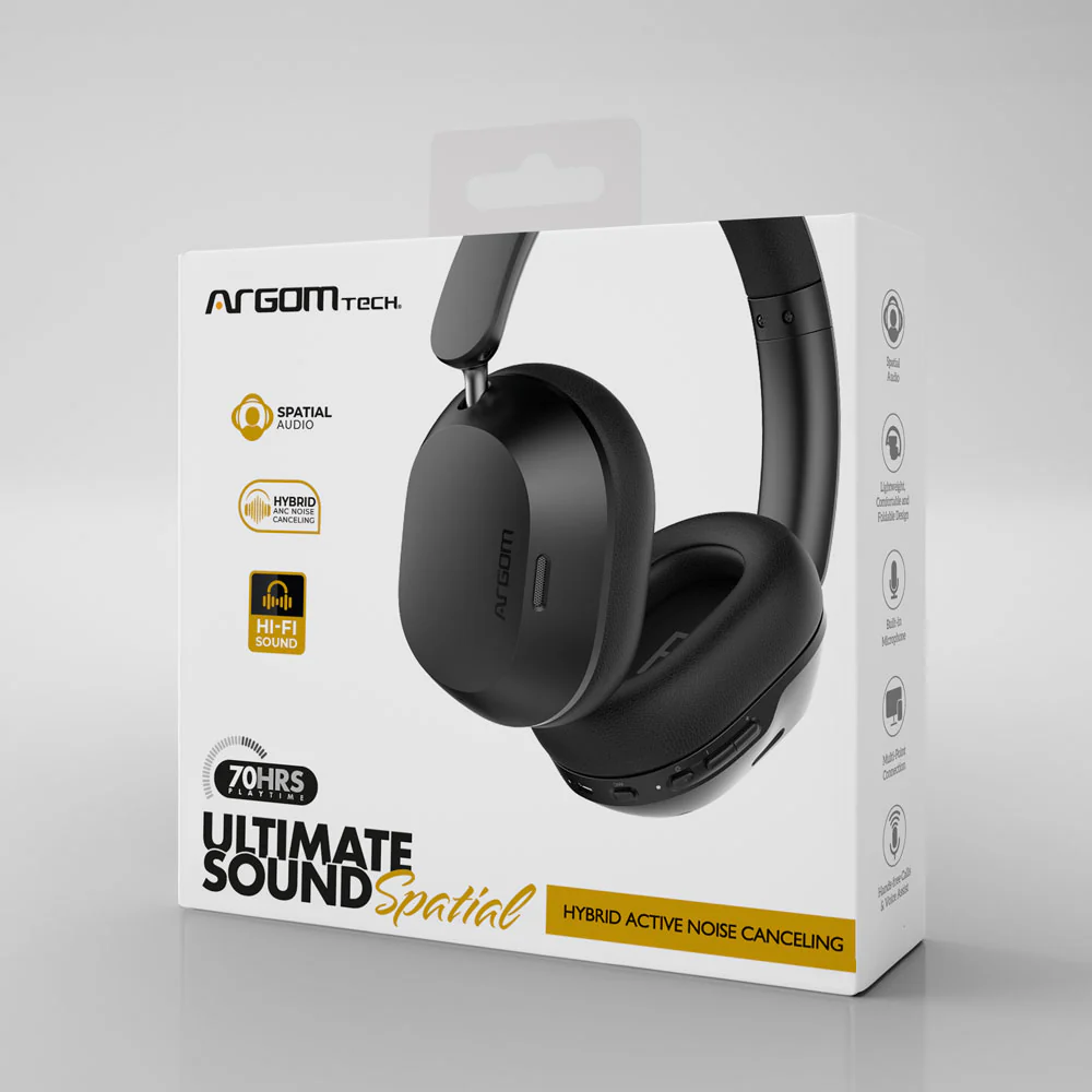 ULTIMATE SOUND SPATIAL - HYBRID Noise Cancellation & Spatial Audio Wireless Headphones - Multi-Point Connection - Hi-Definition Acoustics - Imagen 6