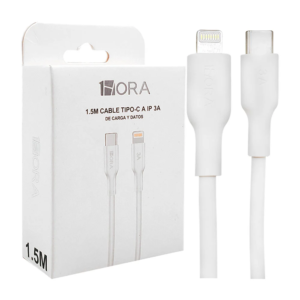 Cable 1.5m 1Hora Tipo C a Lightning 3A de carga y datos