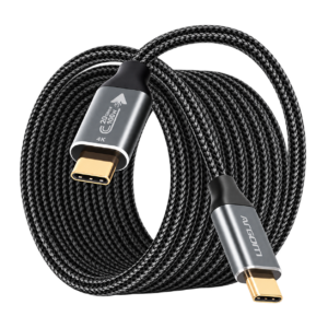 ArgomTech ARG-CB-1401BK – Cable USB-C a USB-C 100W, USB 3.2 Gen 2x2, Transferencia de 20Gbps, Video 4K, Carga Rápida, Negro