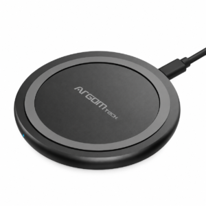 ArgomTech SURFACE P1 – Cargador Inalámbrico Rápido Qi de 15W para Smartphones Negro – ARG-AC-0131BK