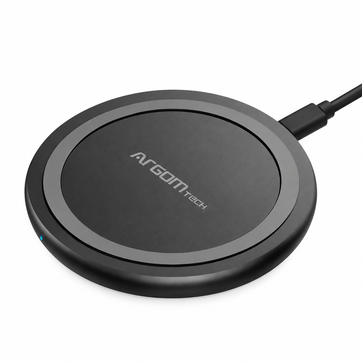ArgomTech SURFACE P1 – Cargador Inalámbrico Rápido Qi de 15W para Smartphones Negro – ARG-AC-0131BK
