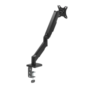 Brazo de monitor individual con resorte de gas de 17” a 32” con abrazadera de escritorio y ojal