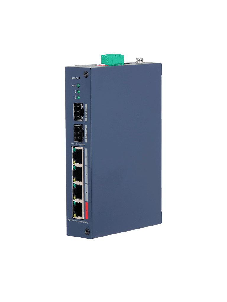 DAHUA 6-PORT CLOUD MANAGED INDUSTRIAL SWITCH WITH 4-PORT POE