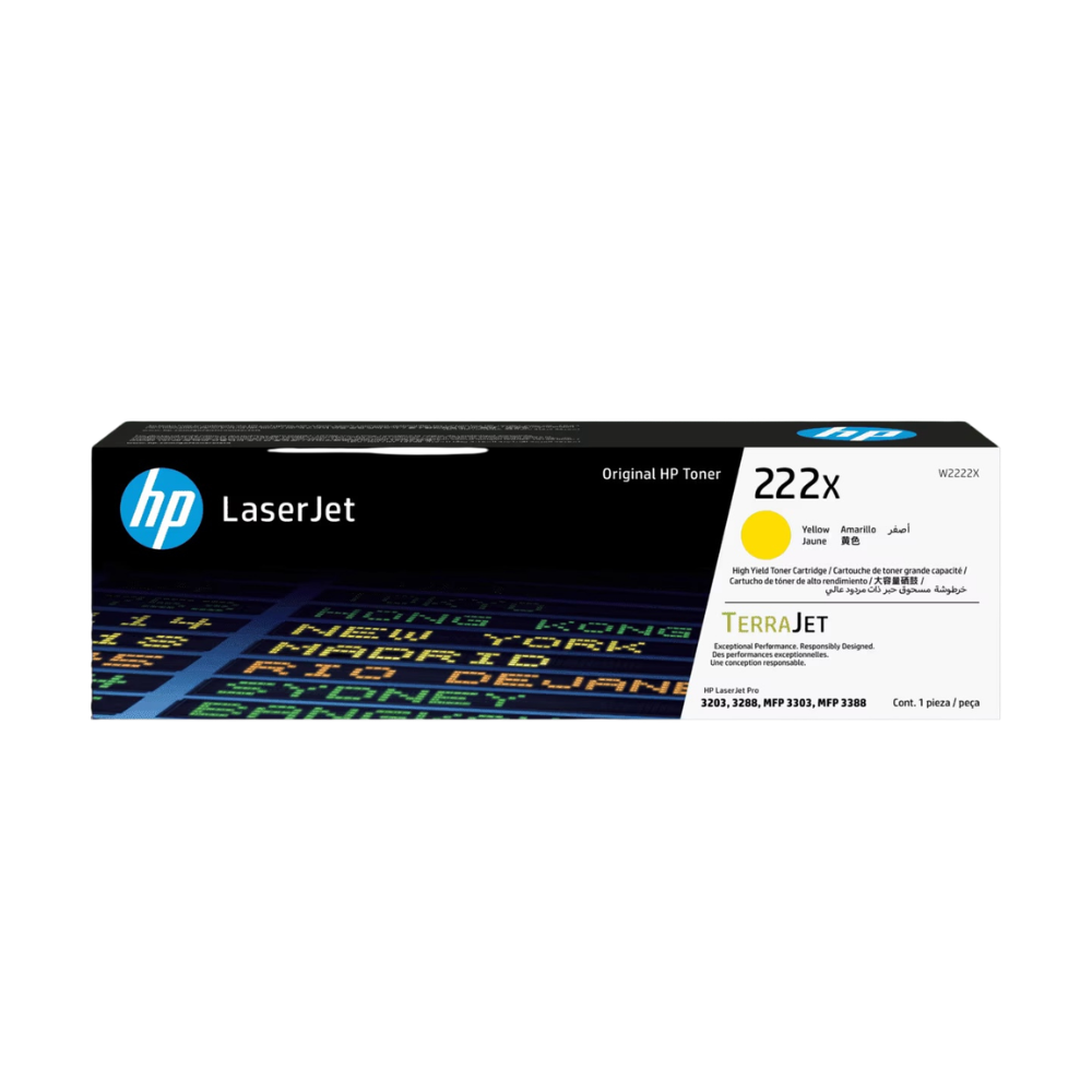 HP 222X YELLOW ORIGINAL LASERJET TONER CARTRIDGE