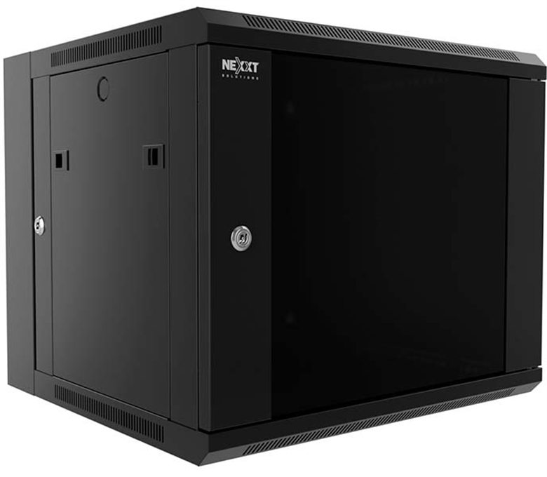 Nexxt Solutions - Armario - instalable en pared - negro epoxy - 9U - 19"