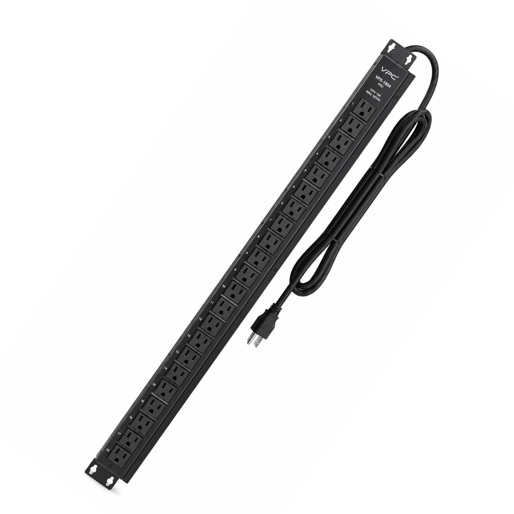 PDU, 48" VERT, 18 FRONT AC OUTLETS W/15FT CORD, METAL