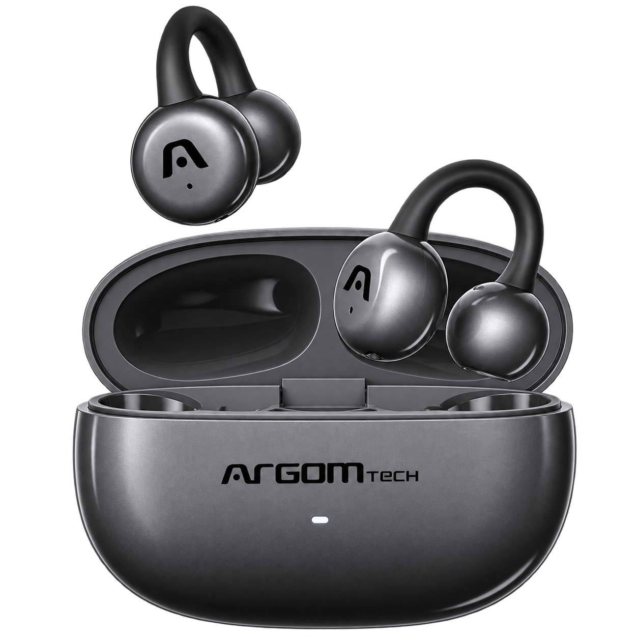 SKEIPODS E40- OPEN-EAR Clip-On Design for Total Awareness - ENC Noise Canceling- 2C FAST Charging - 25H Battery Life - Sport-Ready: IPX4 Water Resistant - Secure & Comfortable: Ultra-Soft Silicone Hoo