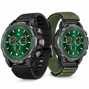 SKEIWATCH C80 – Smartwatch Militar AMOLED 1.39″ con GPS Integrado y 2 Correas – Gunmetal – ARG-WT-6080BK
