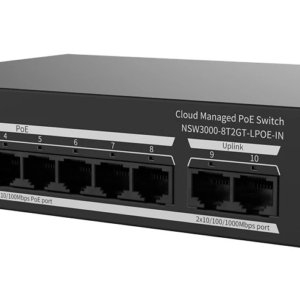UNIVIEW ETHERTNET CLOUD MANAGEMENT 8 POE SWITCH + 2 UPLINK 65W