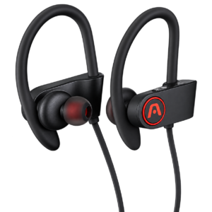 Ultimate Sound FLEX Wireless BT Sweat Proof - Integrated Controls - 10 HOURS PLAYTIME- Flat Cable - Black