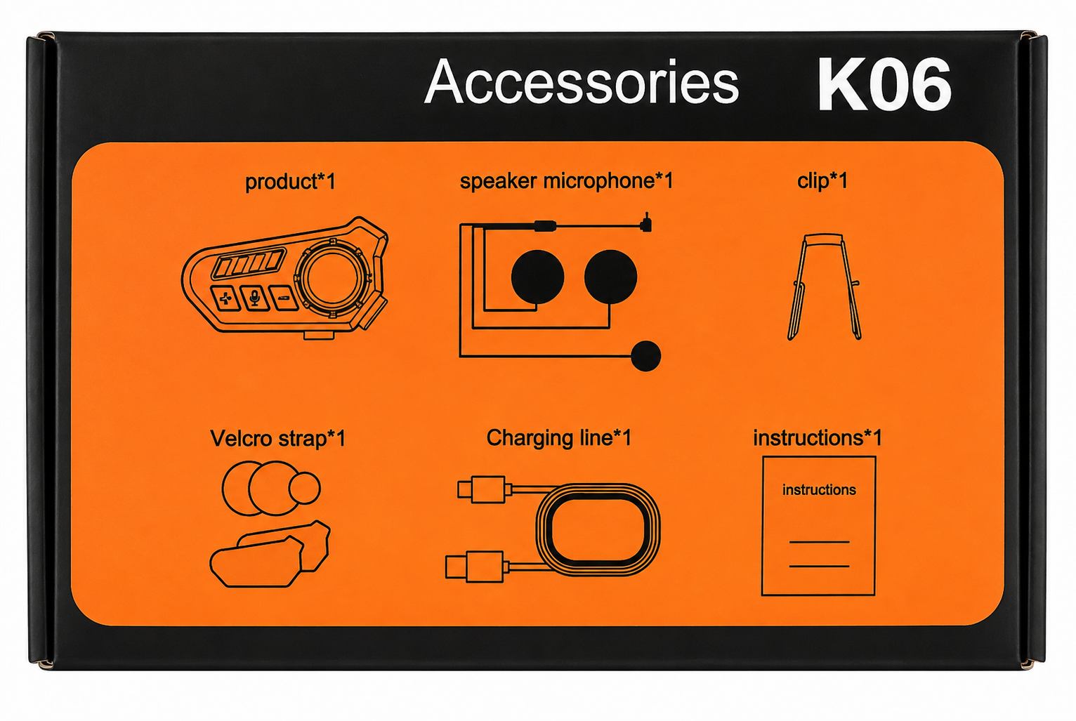 Intercomunicador Bluetooth para Casco K06 Wireless 6.0 con Micrófono y Control Multimedia - Imagen 4