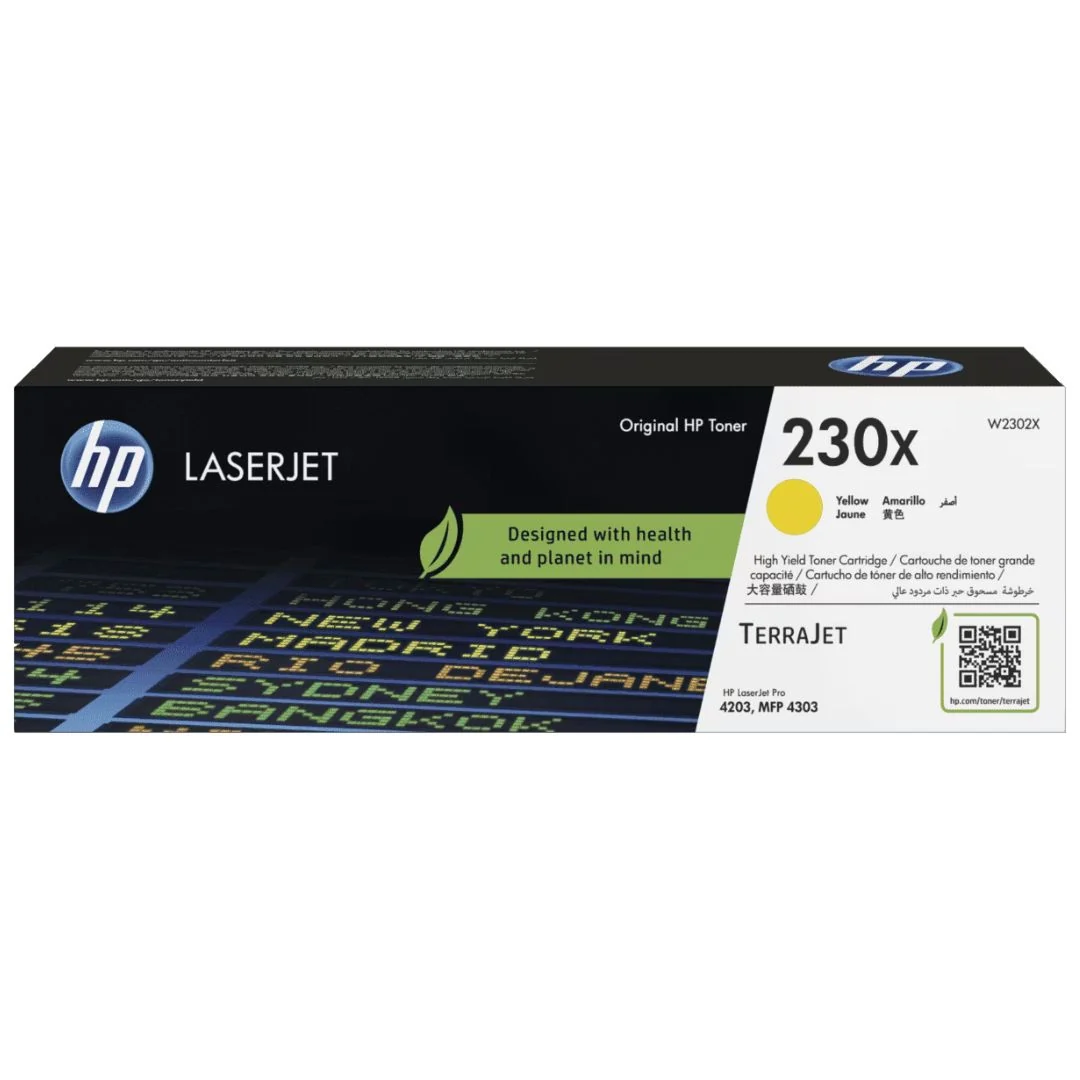 HP 230X - Amarillo - original - LaserJet - cartucho de tóner (W2302X) - para Color LaserJet Pro 4201, 4202, 4203, MFP 4301, MFP 4302, MFP 4303