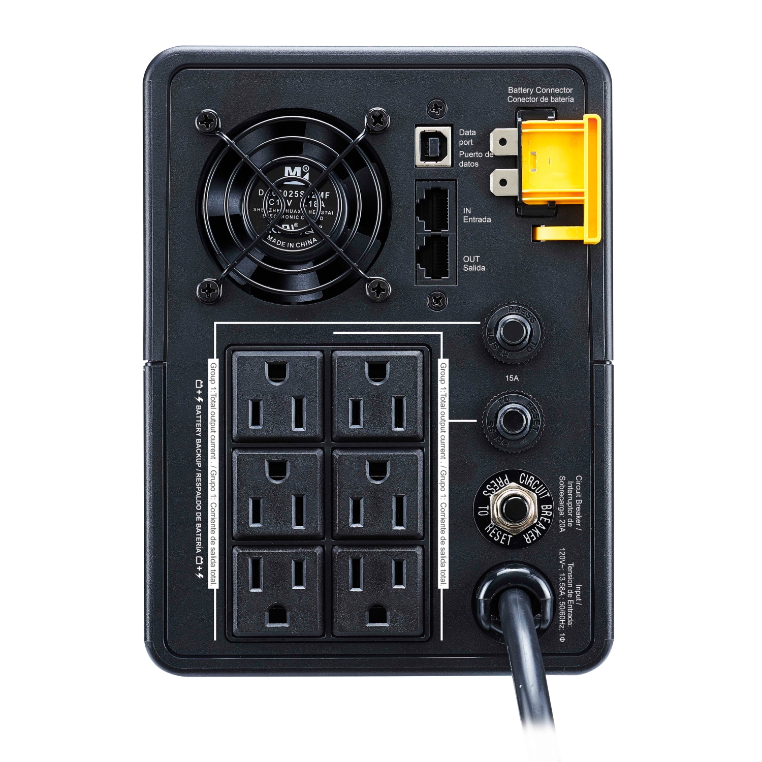 APC BACK-UPS 1600VA, 120V, AVR - Imagen 2