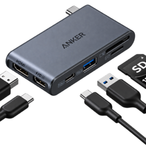 Anker - USB-C Hub (6-in-1 5Gbps) Black