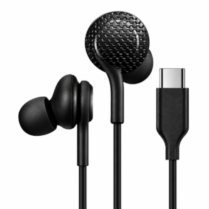 Audífonos Alámbricos USB-C Type-C In-Ear con Sonido Estéreo – Negro