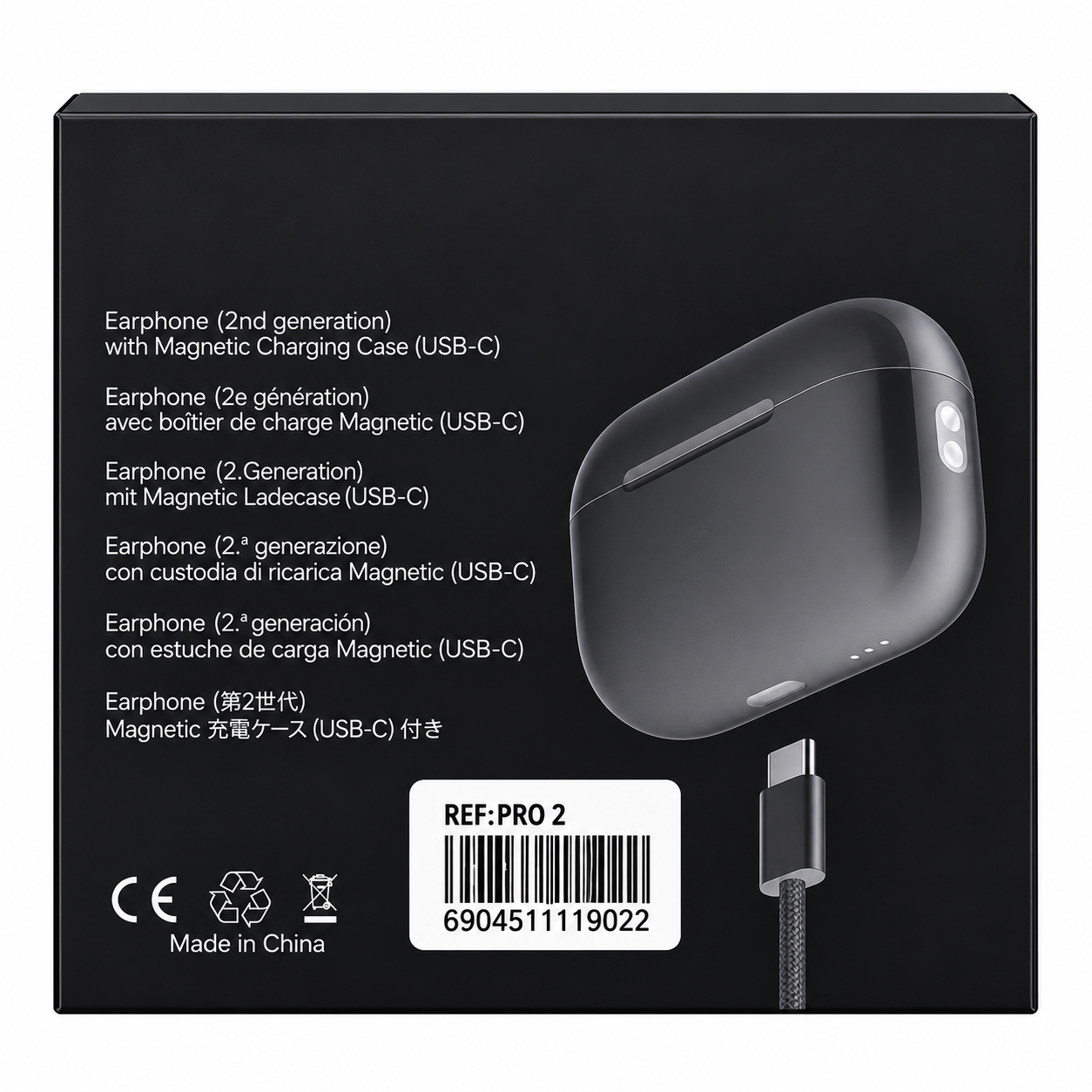 Audífonos Inalámbricos Bluetooth Pro 2 Lite con Estuche de Carga Magnética USB-C - Imagen 4