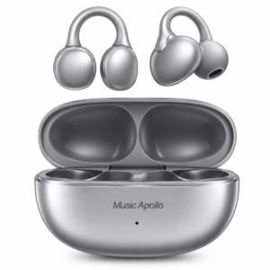 Audífonos Inalámbricos Music Apollo AP03 Bluetooth 5.5 con Estuche de Carga – Silver