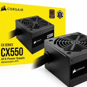 CORSAIR CX550 – Fuente de Poder 550W – 80 PLUS Bronze – ATX – CP-9020277-NA