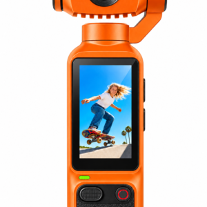 Cámara Deportiva Portátil LK-032 con Lente Giratorio 180°/90°, Pantalla HD y USB-C – Naranja