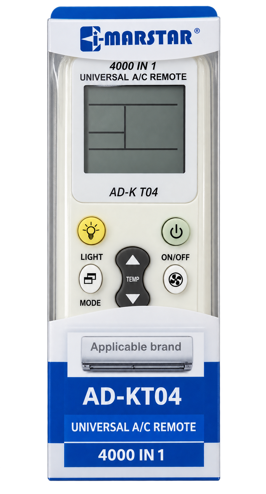 Control Remoto Universal para Aire Acondicionado MARSTAR AD-KT04 – 4000 en 1