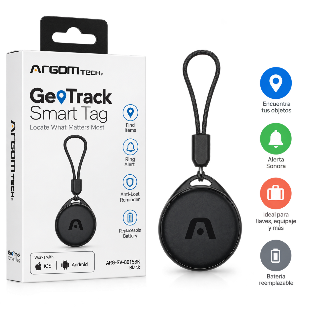 GEOTRACK - Smart TAG - Black