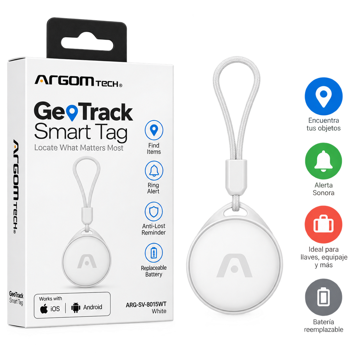 GEOTRACK - Smart TAG - White