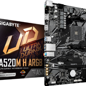 GIGABYTE A520M H ARGB – Motherboard Micro ATX AM4 – AMD A520 – DDR4 – ARGB