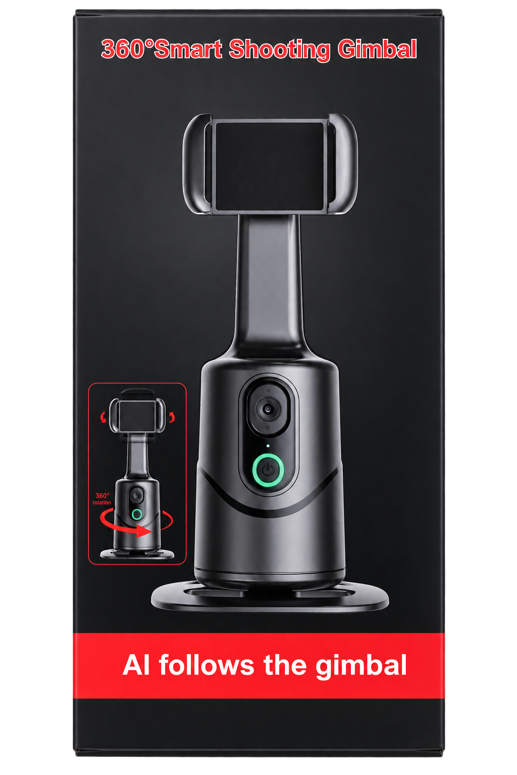 Gimbal Inteligente Q12 360° con Seguimiento Automático por IA y Control por Gestos para Smartphone - Imagen 2