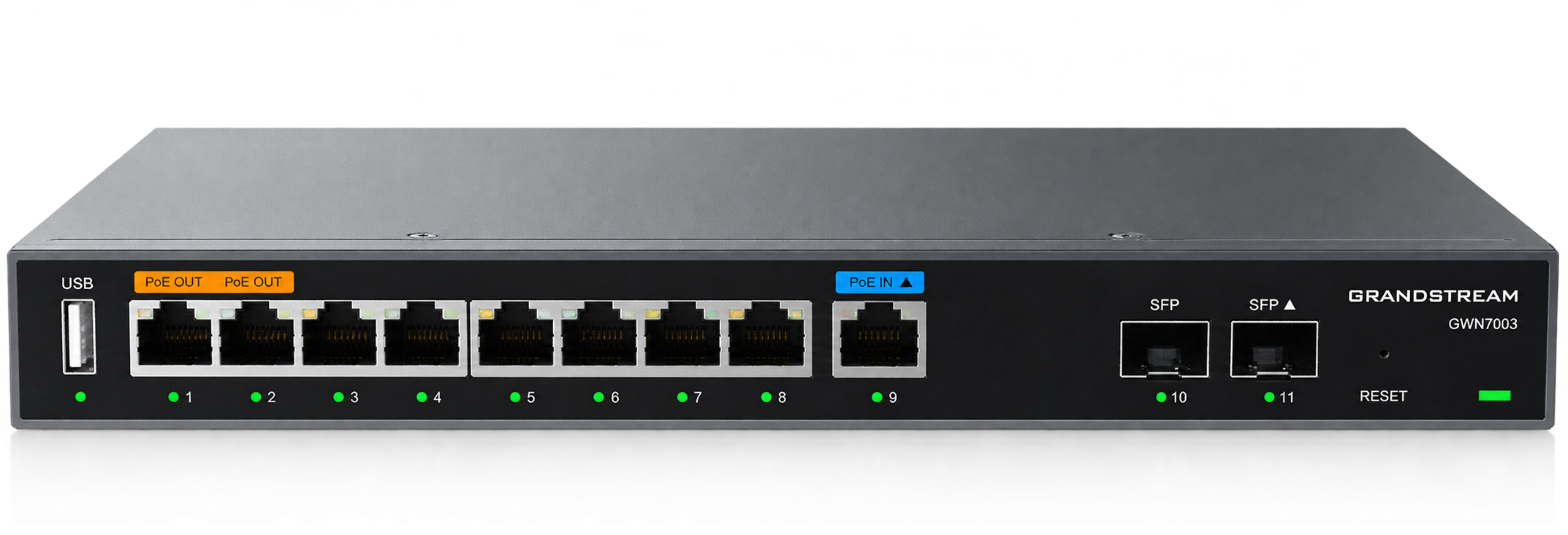 Grandstream GWN7003 – Router Multi-WAN Gigabit VPN con 4 SFP y 9 Puertos