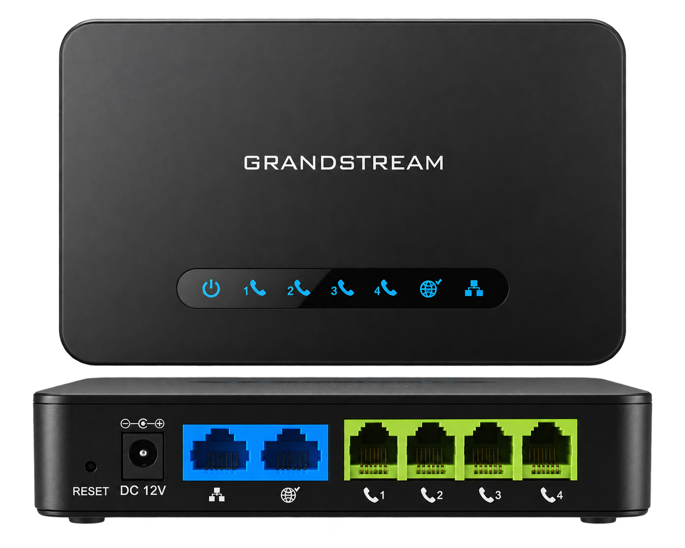 Grandstream HT814 V2 – Adaptador Telefónico Analógico VoIP 4 FXS con Router NAT Gigabit