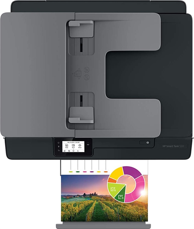 HP Smart Tank 530 - Impresora multifunción - color - chorro de tinta - Legal (216 x 356 mm) (original) - A4/Legal (material) - hasta 10 ppm (copiando) - hasta 11 ppm (impresión) - 100 hojas - USB 2.0, - Imagen 5