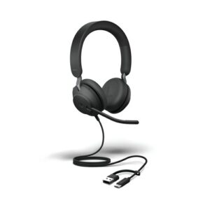 Jabra Evolve2 40 SE MS Stereo – Headset Profesional USB-A/USB-C para Microsoft Teams