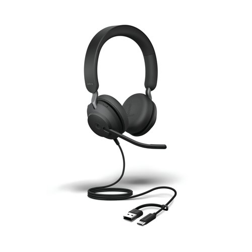 Jabra Evolve2 40 SE MS Stereo – Headset Profesional USB-A/USB-C para Microsoft Teams